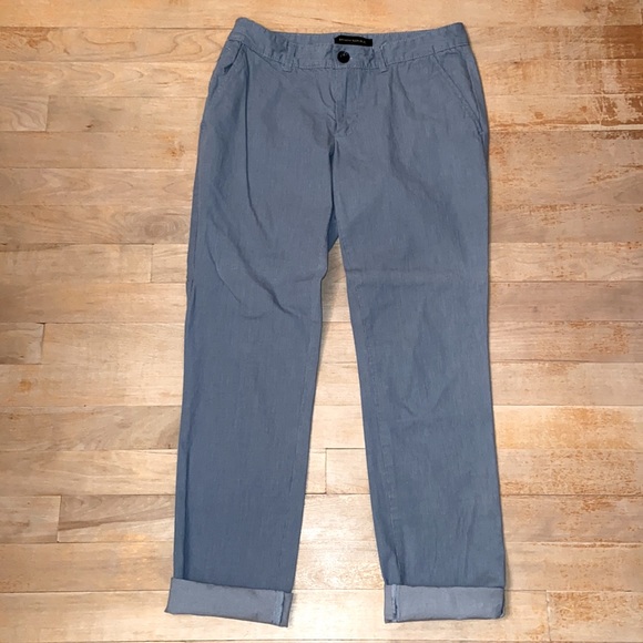 BANANA REPUBLIC Girlfriend Fit Rolled Cuff Striped Chinos - Picture 3 of 13